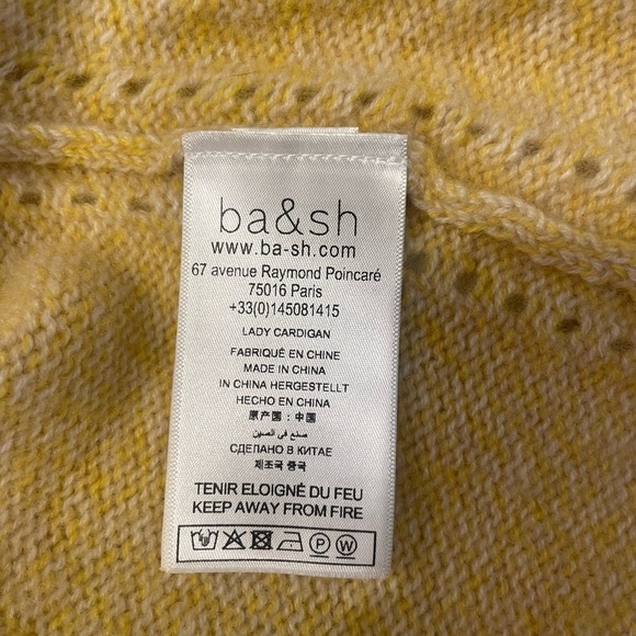 ba&sh Carila Cardigan in yellow - Picture 5 of 5